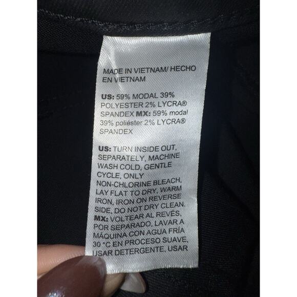 Chico’s Faux Leather Midi Pencil Skirt Black Mid Rise Size 0.5 Women’s Size 6 - Picture 8 of 11